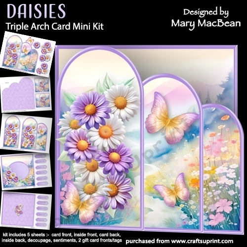 Daisies - Triple Arch Card Mini Kit