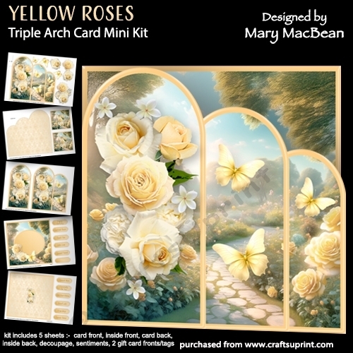 cup1408272_1648 - Yellow Roses - Triple Arch Card Mini Kit