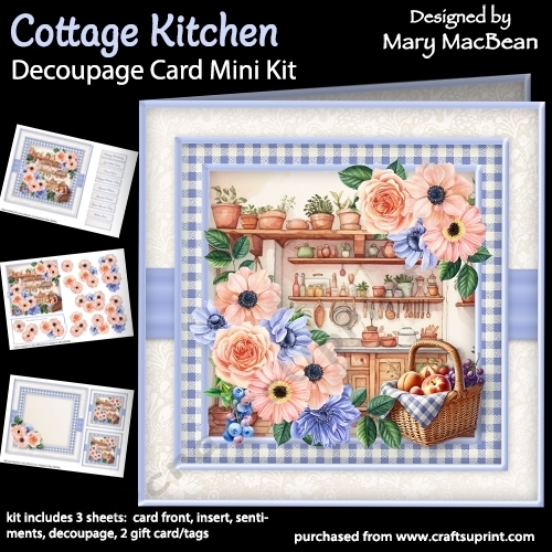 Cottage Kitchen - Decoupage Card Mini Kit
