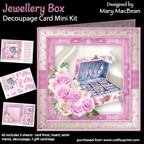 Jewellery Box - Decoupage Card Mini Kit
