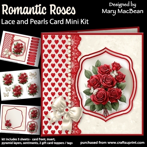 Romantic Roses - Lace and Pearls Card Mini Kit