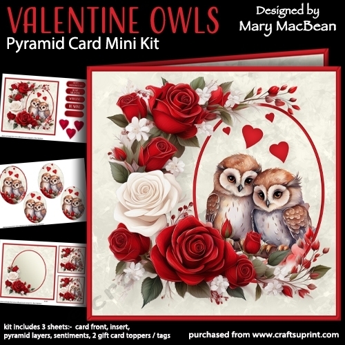 Valentine Owls - Pyramid Card Mini Kit