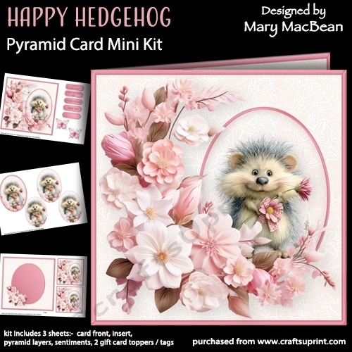 Happy Hedgehog - Pyramid Card Mini Kit