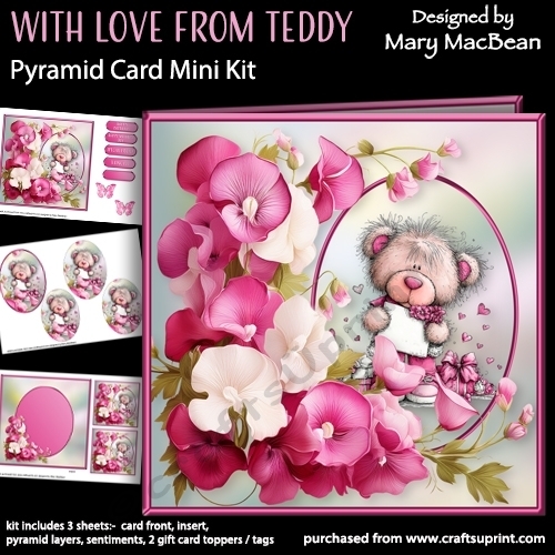 With Love from Teddy - Pyramid Card Mini Kit