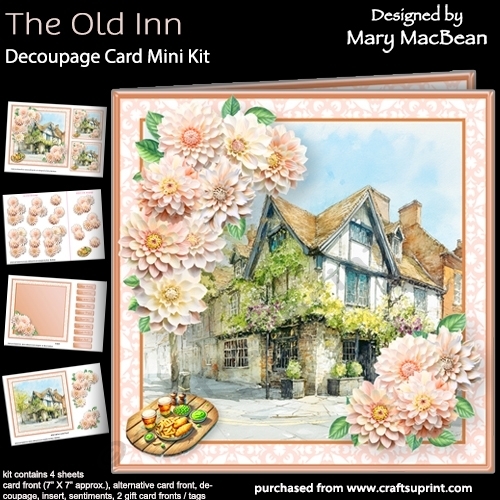 The Old Inn - Decoupage Card Mini Kit