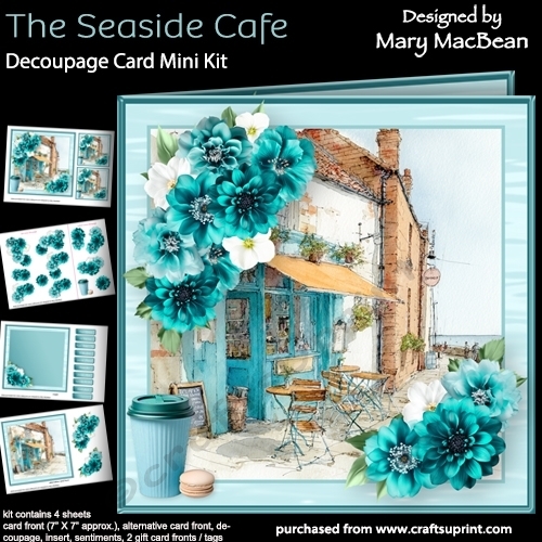 The Seaside Cafe - Decoupage Card Mini Kit 
