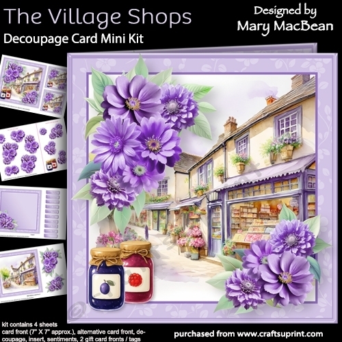 The Village Shops - Decoupage Card Mini Kit 