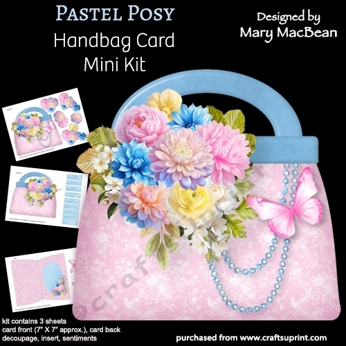 Pastel Posy - Handbag Card Mini Kit
