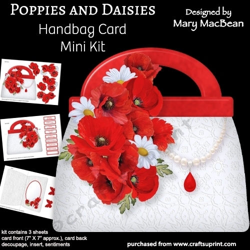 Poppies and Daisies - Handbag Card Mini Kit