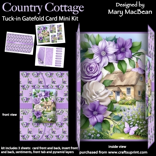 Country Cottage - Tuck-in Gatefold Card Mini Kit
