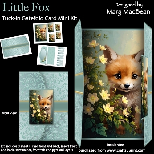 Little Fox - Tuck-in Gatefold Card Mini Kit