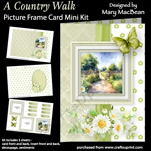 A Country Walk - Picture Frame Card Mini Kit