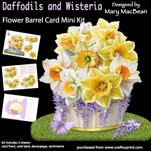 cup1437065_1648 - Daffodils and Wisteria - Flower Barrel Card Mini Kit