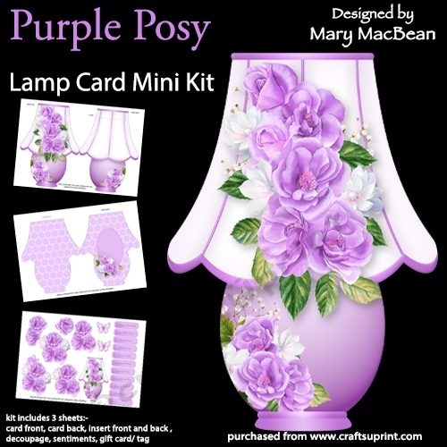 cup1437272_1648 - Purple Posy - Lamp Card Mini Kit