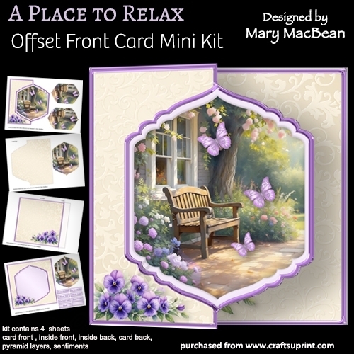 A Place to Relax - Offset Front Card Mini Kit