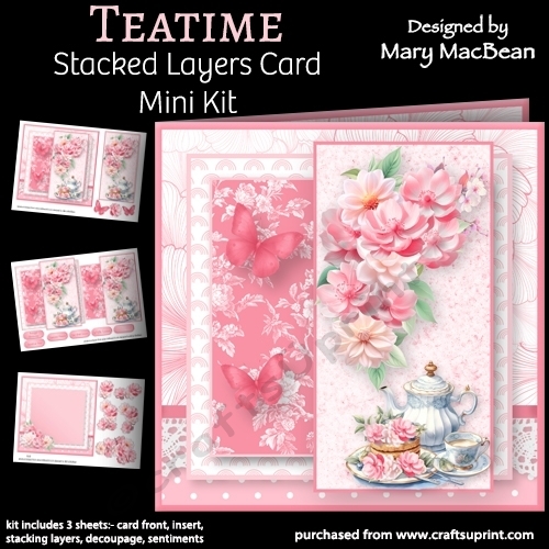 Teatime - Stacked Layers Card Mini Kit