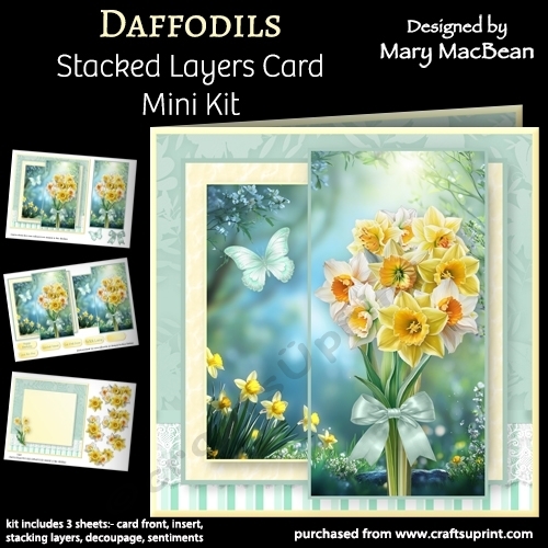 Daffodils - Stacked Layers Card Mini Kit 