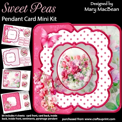 Sweet Peas - Pendant Card Mini Kit