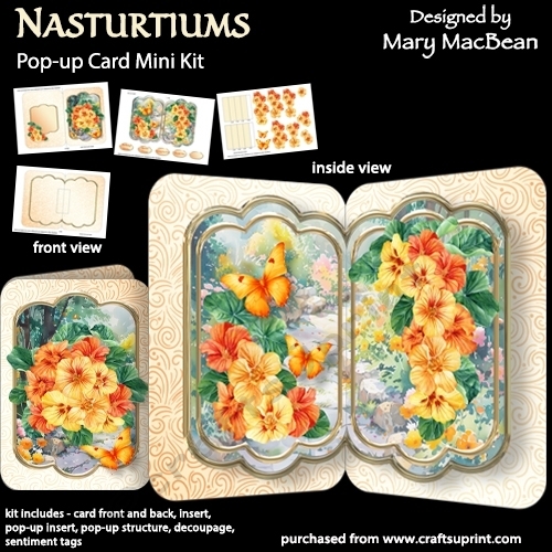 cup1445833_1648 - Nasturtiums - Pop-up Card Mini Kit