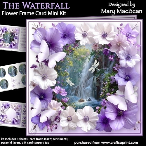 cup1448810_1648 - The Waterfall - Flower Frame Card Mini Kit