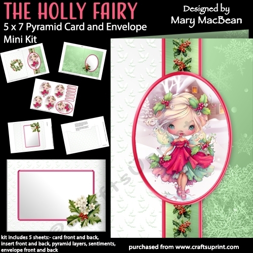 The Holly Fairy - 5 x 7 Pyramid Card Mini Kit
