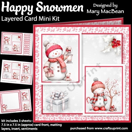 Happy Snowmen - Layered Card Mini Kit