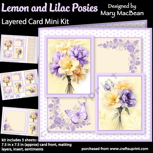 cup1454302_1648 - Lilac and Lemon Posies - Layered Card Mini Kit