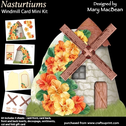 Nasturtiums - Windmill Card Mini Kit