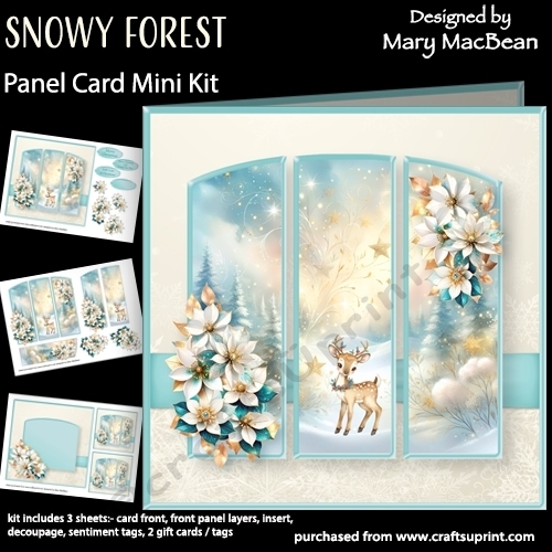 Snowy Forest - Panel Card Mini Kit