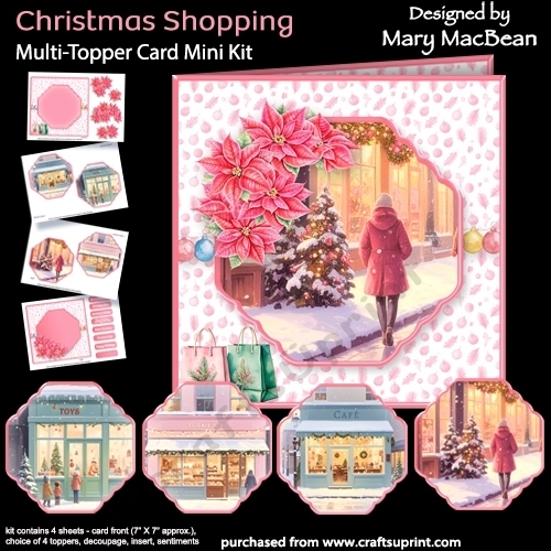 Christmas Shopping - Multi-Topper Card Mini Kit