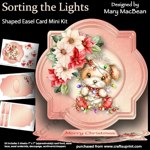 Sorting the Lights - Shaped Easel Card Mini Kit