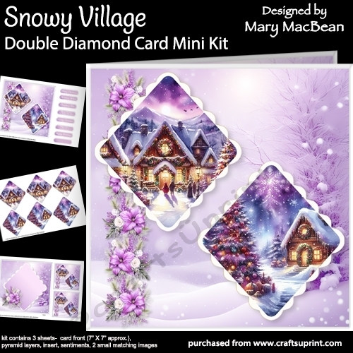Snowy Village - Double Diamond Card Mini Kit