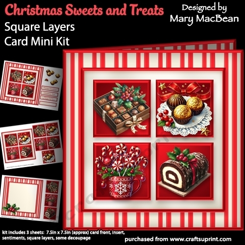 Christmas Sweets and Treats - Square Layers Card Mini Kit