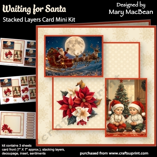 Waiting for Santa - Stacked Layers Card Mini Kit