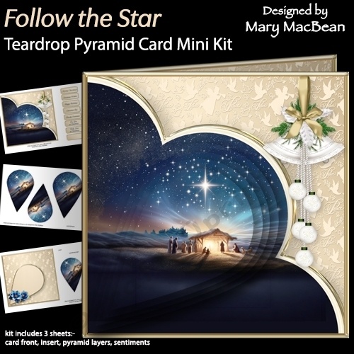 Follow the Star - Teardrop Pyramid Card Mini Kit