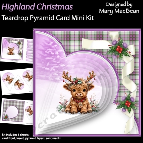 Highland Christmas - Teardrop Pyramid Card Mini Kit
