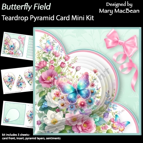 Butterfly Field - Teardrop Pyramid Card Mini Kit