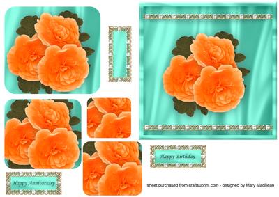 Diamonds and Silk Orange Begonias