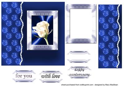 Roses and Pearls - Blue