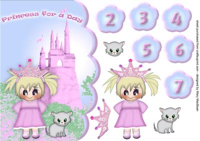 Princess for a Day Scalloped Edge Card