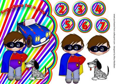 Superhero for a Day Scalloped Edge Card