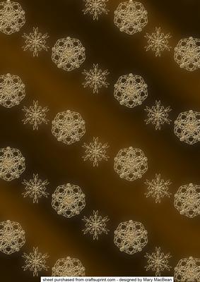 Gold Snowflakes Christmas Background - Chocolate