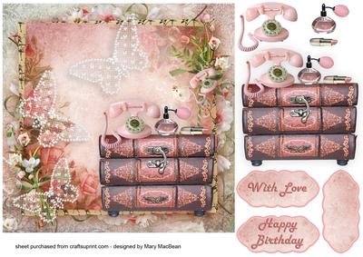 Call Me Decoupage Card Front