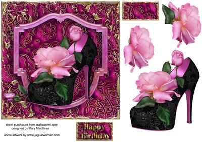 It's Shoe Time - Decoupage Card