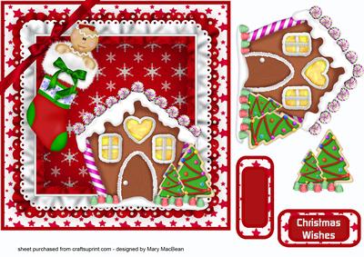 Gingerbread Christmas Decoupage Card