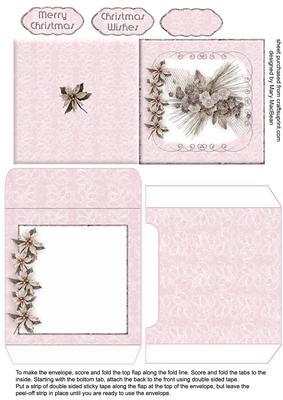 Frosty Flowers Christmas Mini Card and Envelope