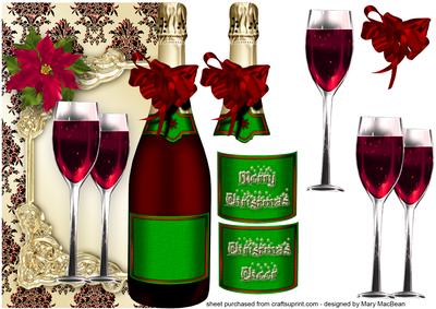 Christmas Cheer Over the Edge Card - Cream
