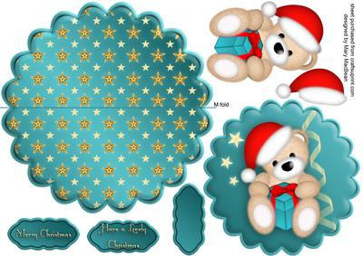Christmas Wobbles - Santa Teddy