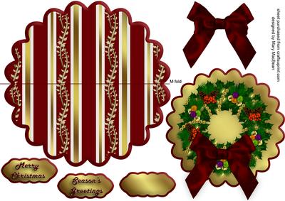 Christmas Wobbles - Holly Wreath