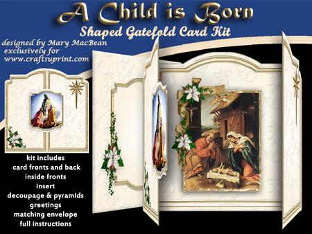 A Child is Born Christmas Gatefold Card Kit